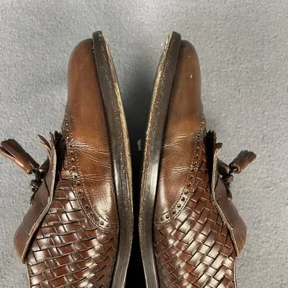 Mezlan Alicante Shoes Mens Size 11.5 W Brown Leather Tassel Loafers Dress Brogue - Picture 12 of 16